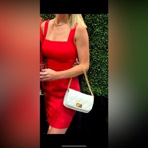 Red cocktail dress